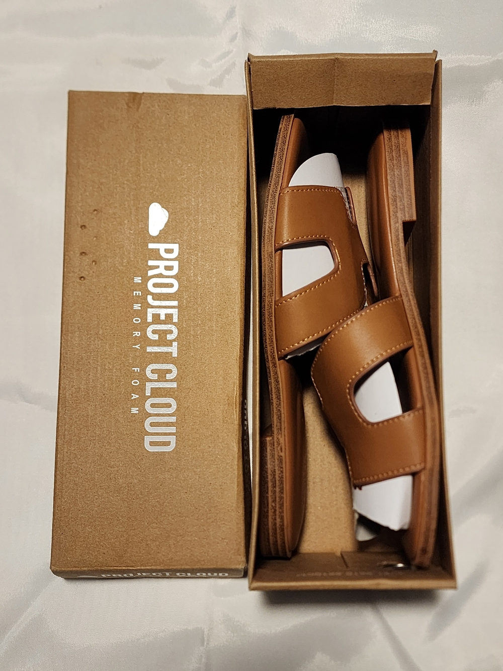 Project Cloud Tan Slide Sandals for Women - Picture 5 of 12